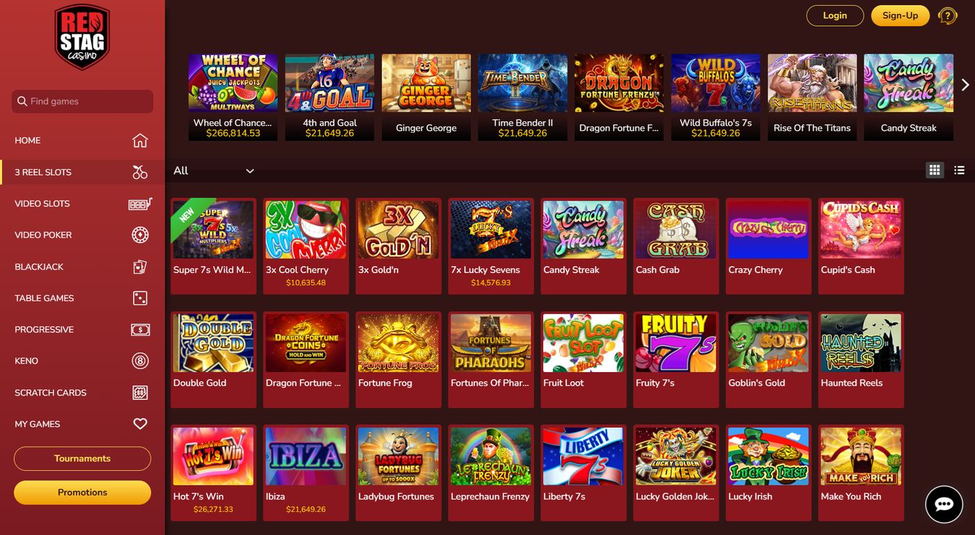 Red Stag 3-reel slots where welcome play can be cleared